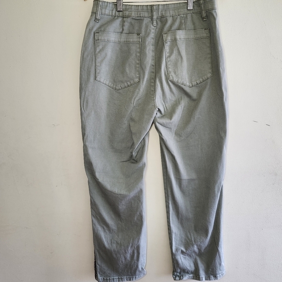 Easel Los Angeles Green Khaki Pants With Side Stripes Size Large - Picture 2 of 7